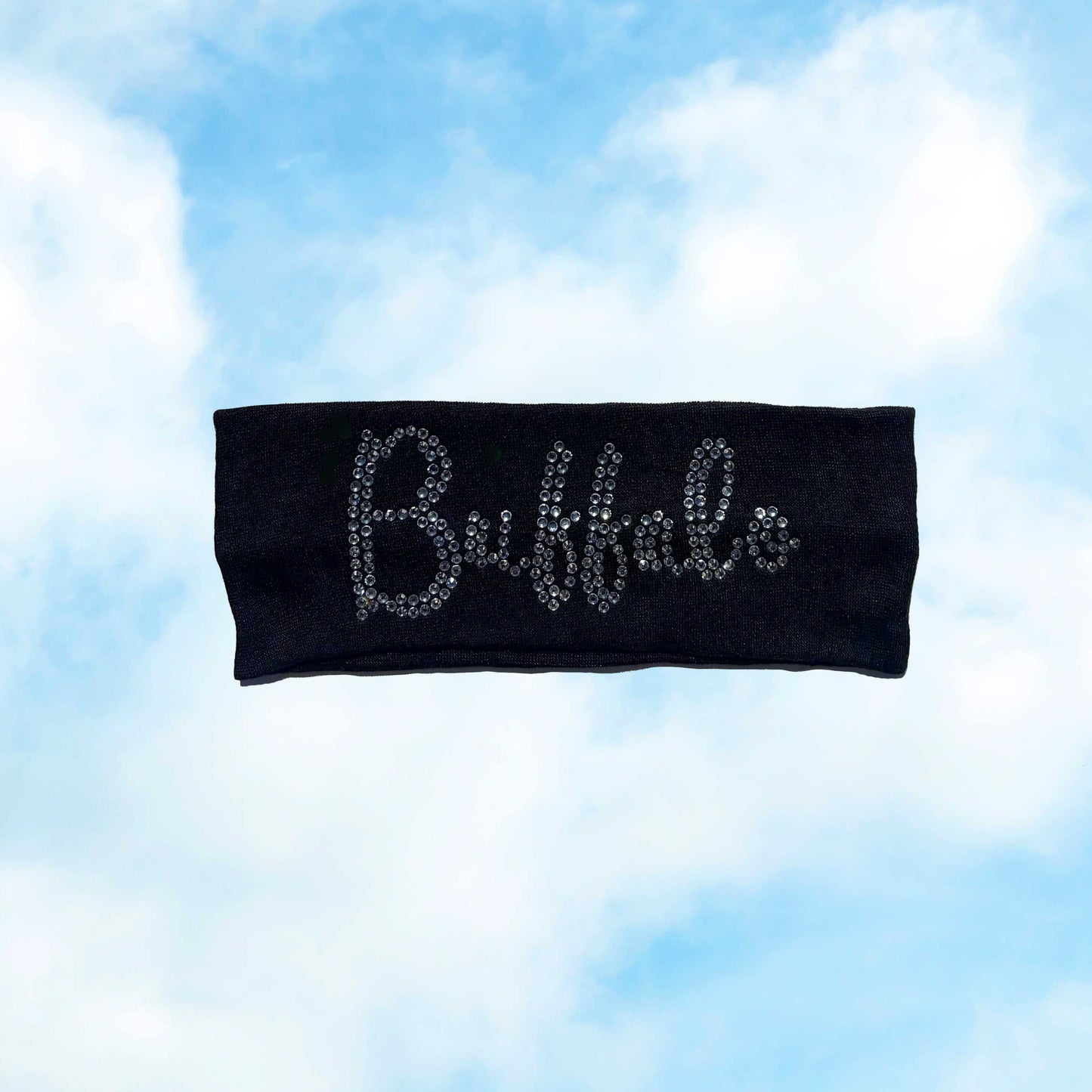 Black Buffalo Bling Script Head wrap