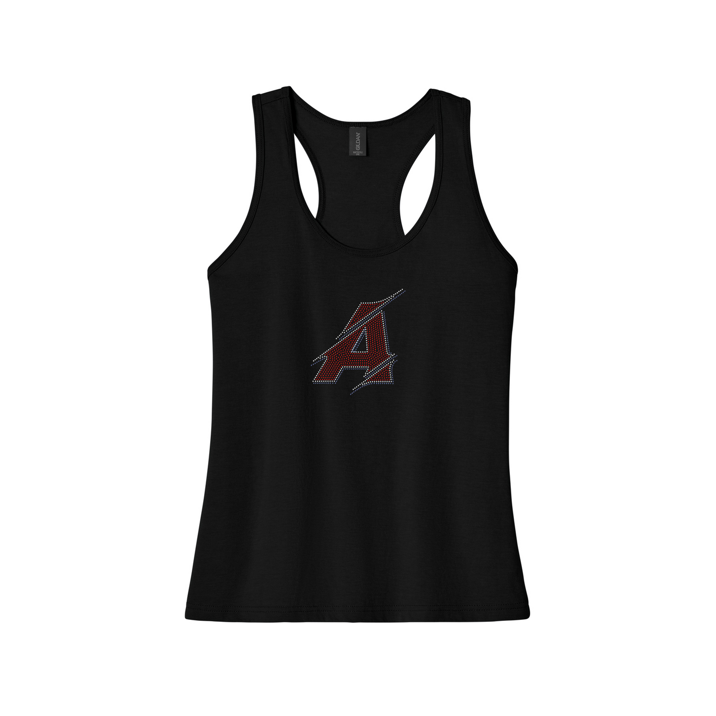 Bling Rhinestone Power City Gildan Softstyle Women's CVC Racerback Tank