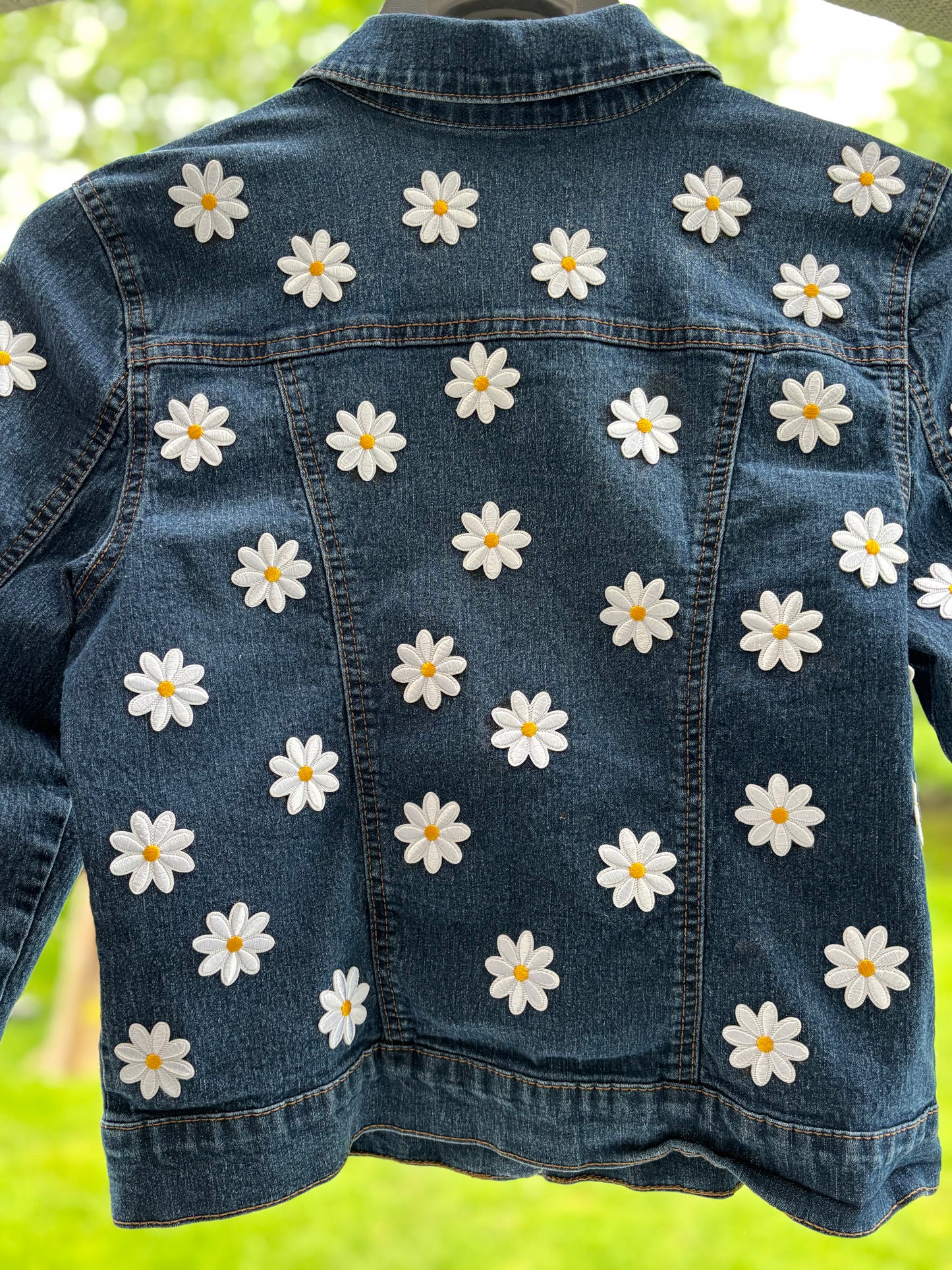 Adult Megan Moroney inspired Daisy dark Denim Jacket