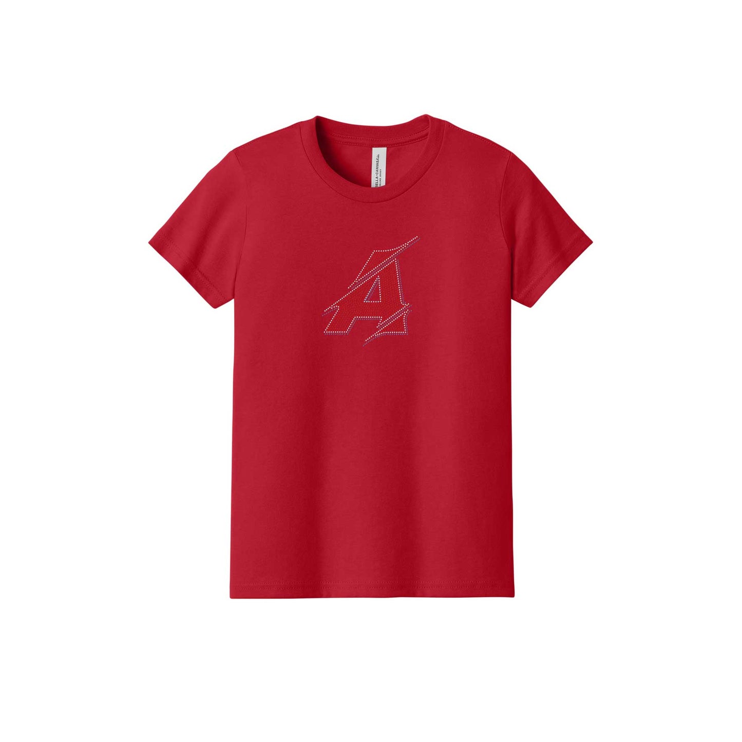 Bling Rhinestone Power City BELLA+CANVAS Youth Jersey Short Sleeve Tee